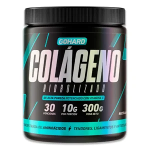 Colágeno Hidrolizado + Vitamina C (Sin Sabor) 300 gr - GoHard